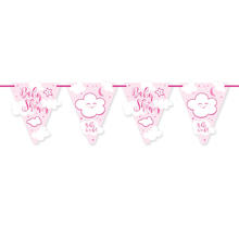 Wimpelkette Baby Shower Mdchen, 6m