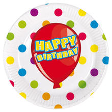 SALE Teller Ballon Geburtstag 18 cm
