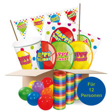 Partybox Ballon Geburtstag, bunt, 12 Personen