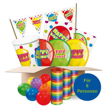 Partybox Ballon Geburtstag, bunt, 6 Personen