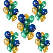 NEU Premium-Latex-Luftballons, 33cm, 12 Stück, Grün-Gold - verschiedene Varianten