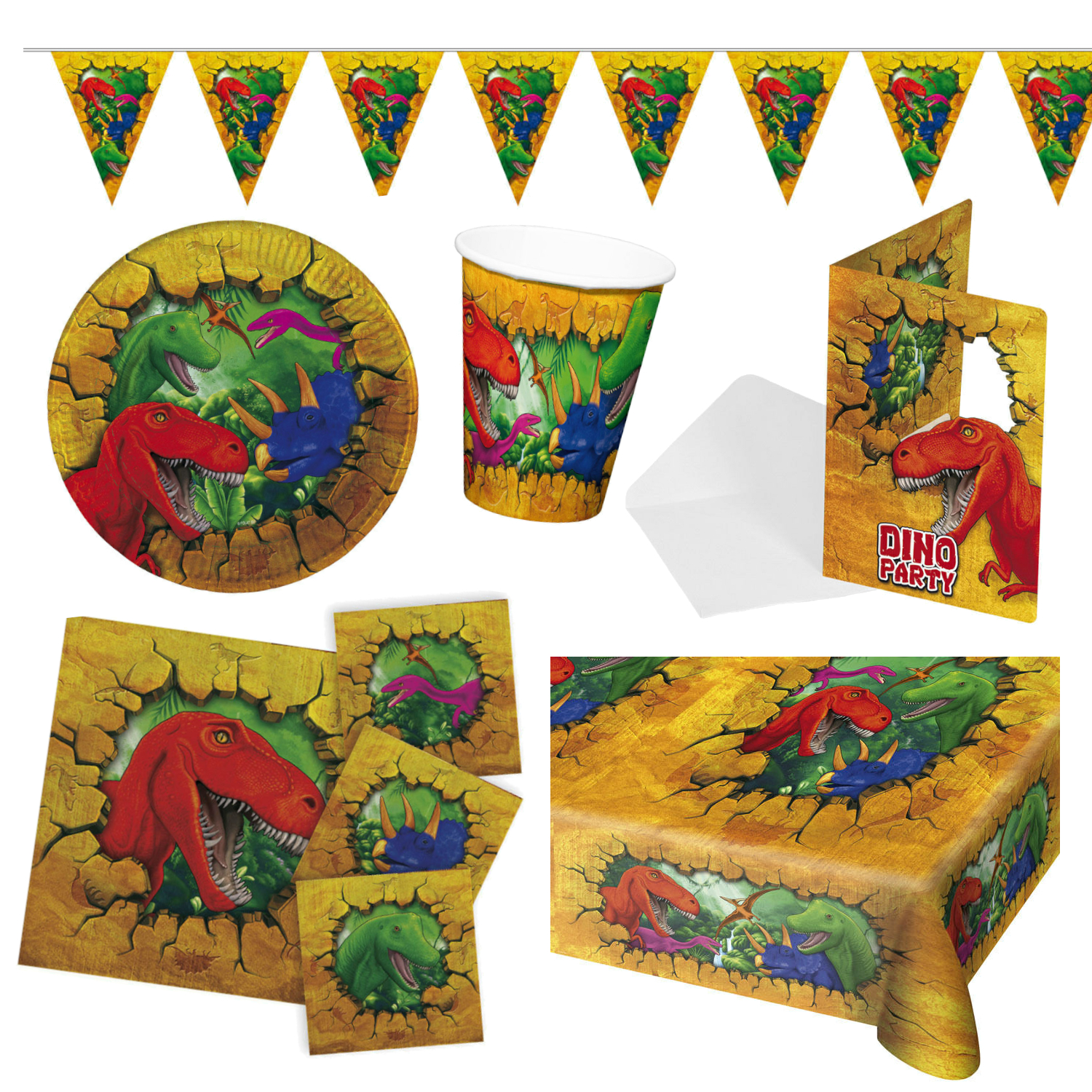 SALE Dino Party Serie - Verschiedene Geburtstagsartikel