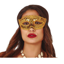 NEU Maske mit Pailletten, gold