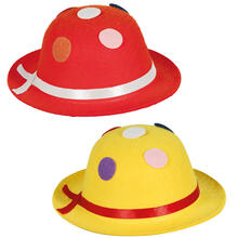 NEU Melone Mini-Clownshut mit Gummiband, sortierte Farben