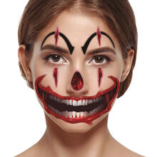 NEU Temporres Tattoo Halloween Blutiger Clown, 30x14cm
