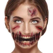 NEU Temporres Tattoo Halloween Zombie Narben, 30x14cm
