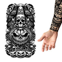 NEU Tempor�res Arm-Tattoo Halloween K�rbis, 14x30cm
