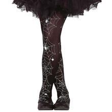NEU Kinder-Strumpfhose schwarz mit Spinnennetz, 3-6 Jahre