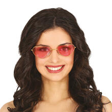 NEU Brille Herzform mit roten Glsern