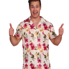 NEU Herren-Kostüm Hawaii-Hemd mit Blüten, Gr. M
