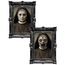 NEU Gruseliges Nonnen-Halloween-Bild mit Holografie-Effekt, ca. 35x48cm