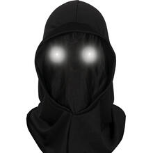 NEU Schwarze Haube mit LED-Augen