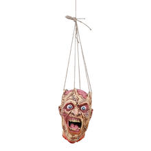 NEU Hnge-Dekoration Zombie-Kopf aus Latex mit offener Schdeldecke, ca. 28cm