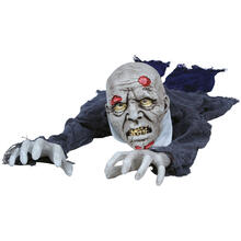 SALE Halloween-Deko-Figur Kriechender Zombie, ca. 140cm, mit Licht, Sound und Bewegung