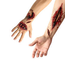 NEU Temporres Tattoo Halloween-Wunden Schnitte und Stiche