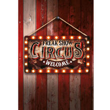 SALE Halloween-Deko Holz-Schild Horror-Zirkus, ca. 35x20cm