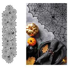 NEU Tischlufer Halloween Spinnen aus Stoff, ca. 45x183cm