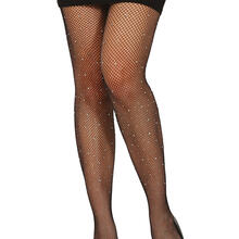 NEU Netzstrumpfhose mit Strasssteinen, schwarz, Einheitsgre