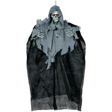 NEU Halloween-Deko-Figur Fetzenskelett mit Licht-, Sound- und Bewegungseffekt, 90cm