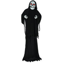 NEU Halloween-Deko Figur Riesen-Skelett mit Licht-, Sound- und Bewegungseffekt, 260cm