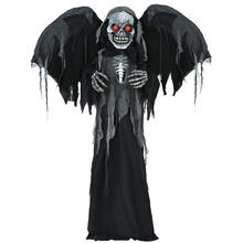 NEU Halloween-Deko Figur geflgeltes Skelett mit Licht-, Sound- und Bewegungseffekt, 180cm