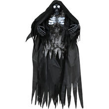 NEU Halloween-Deko schwarzer Geist mit Licht- und Soundeffekten, 170cm