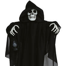 NEU Halloween Deko-H�ngefigur Skelett mit schwarzem Umhang, ca. 58cm