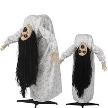 NEU Halloween Deko-Figur mit St�nder, Besessenen Frau, ca. 135cm, mit Licht- und Soundeffekt