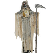 NEU Halloween Deko Skelett Tod, ca. 170cm, mit Licht-, Sound- und Bewegungseffekt