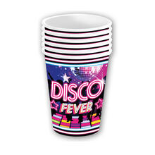 NEU Papp-Becher Disco Fever, 6 Stk., ca. 240ml