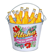 NEU Eimer Aloha als Flaschenkhler, aus Metall, ca. 19x23cm