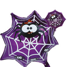NEU Folienballon Halloween, Spinnennetz mit Spinne, ca. 60cm