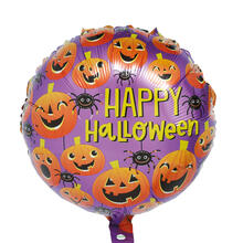 NEU Folienballon Happy Halloween, lila mit K�rbissen, ca. 50cm