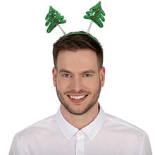 NEU Haarreif mit Weihnachtsbumen mit Pailletten