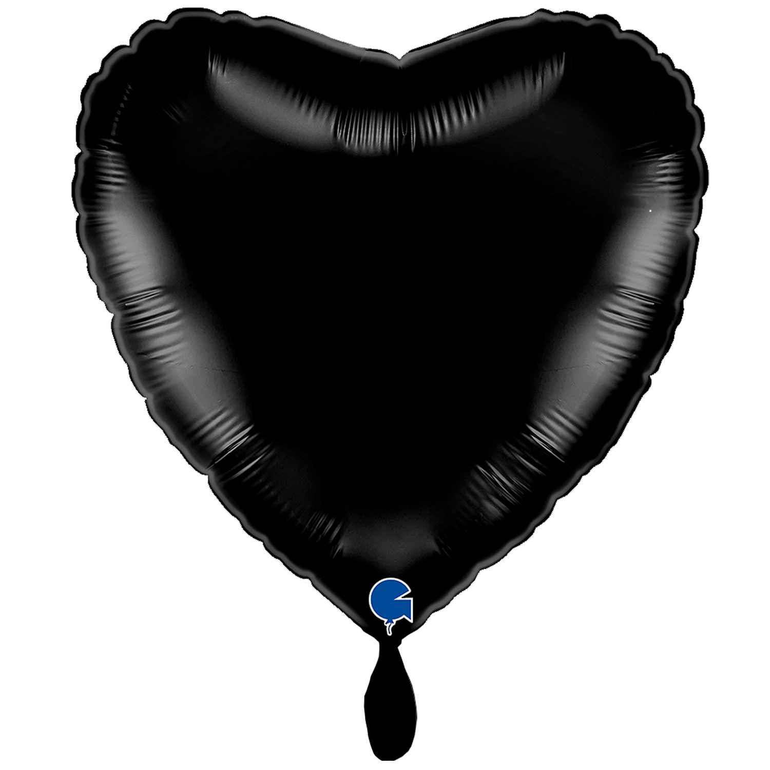 NEU Folienballon Herzballon, ca. 43cm, unifarben, schwarz