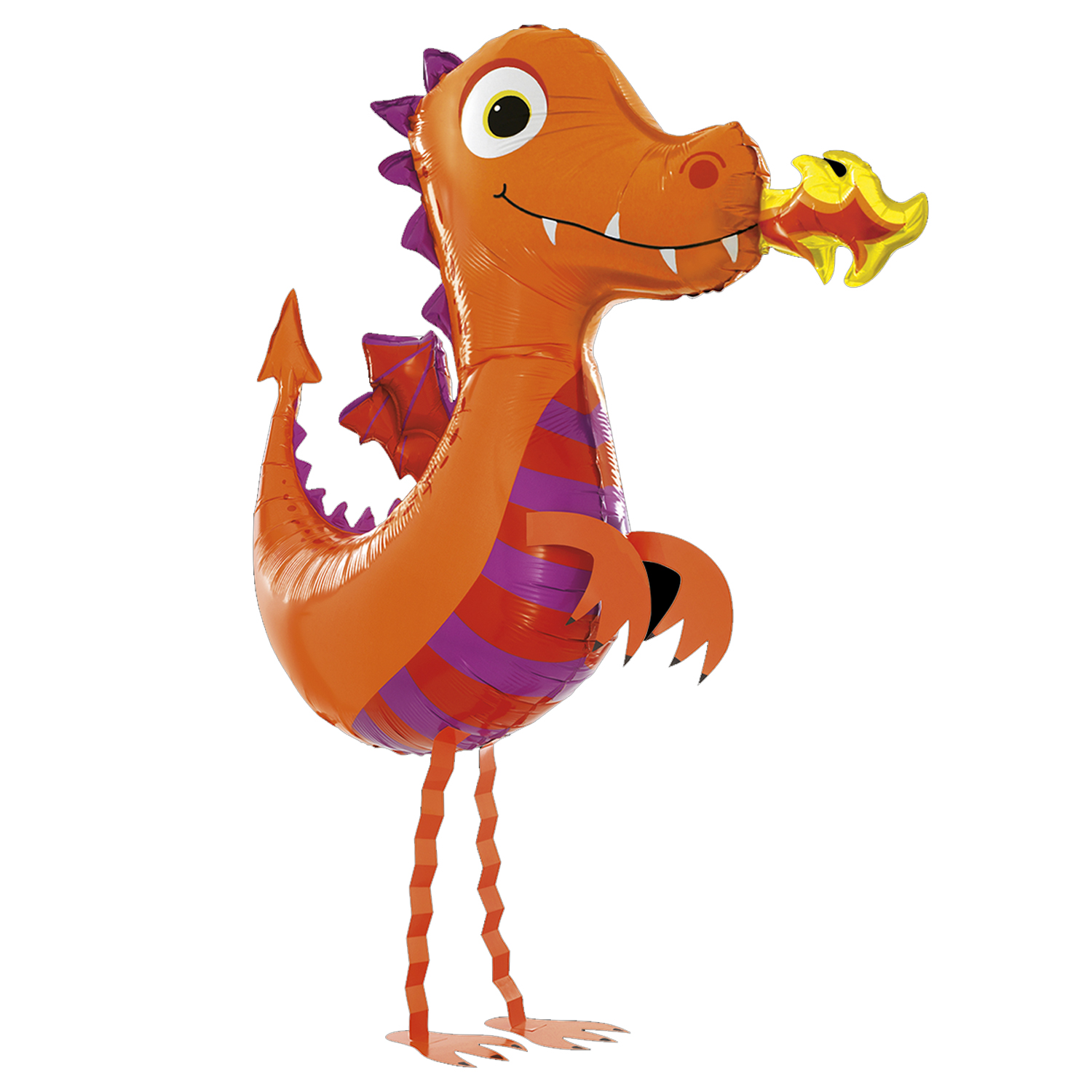 NEU Folienballon Airwalker Ser Drache, orange, 87x95cm
