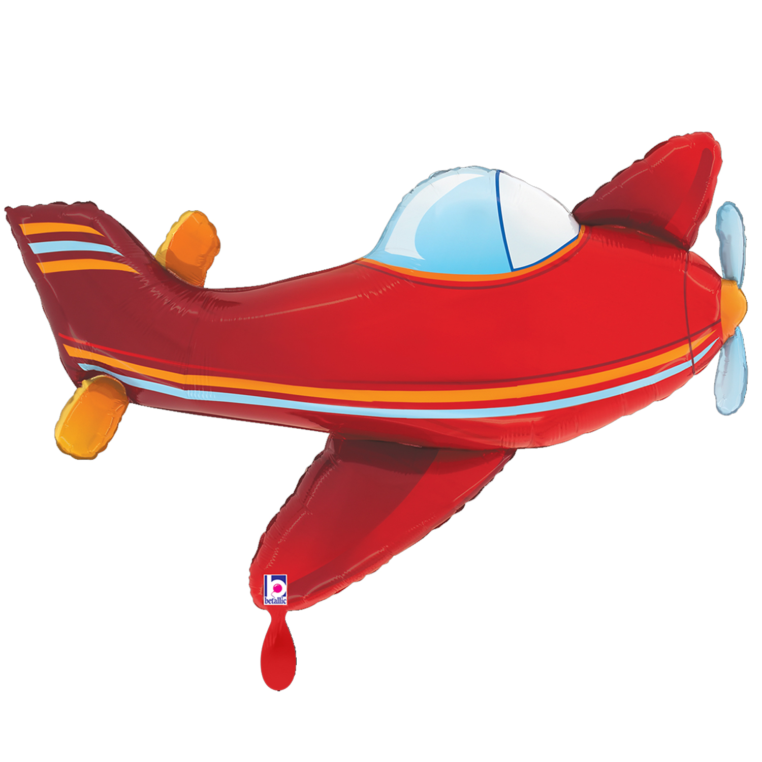 NEU Folienballon Red Airplane Flugzeug, 88x56cm