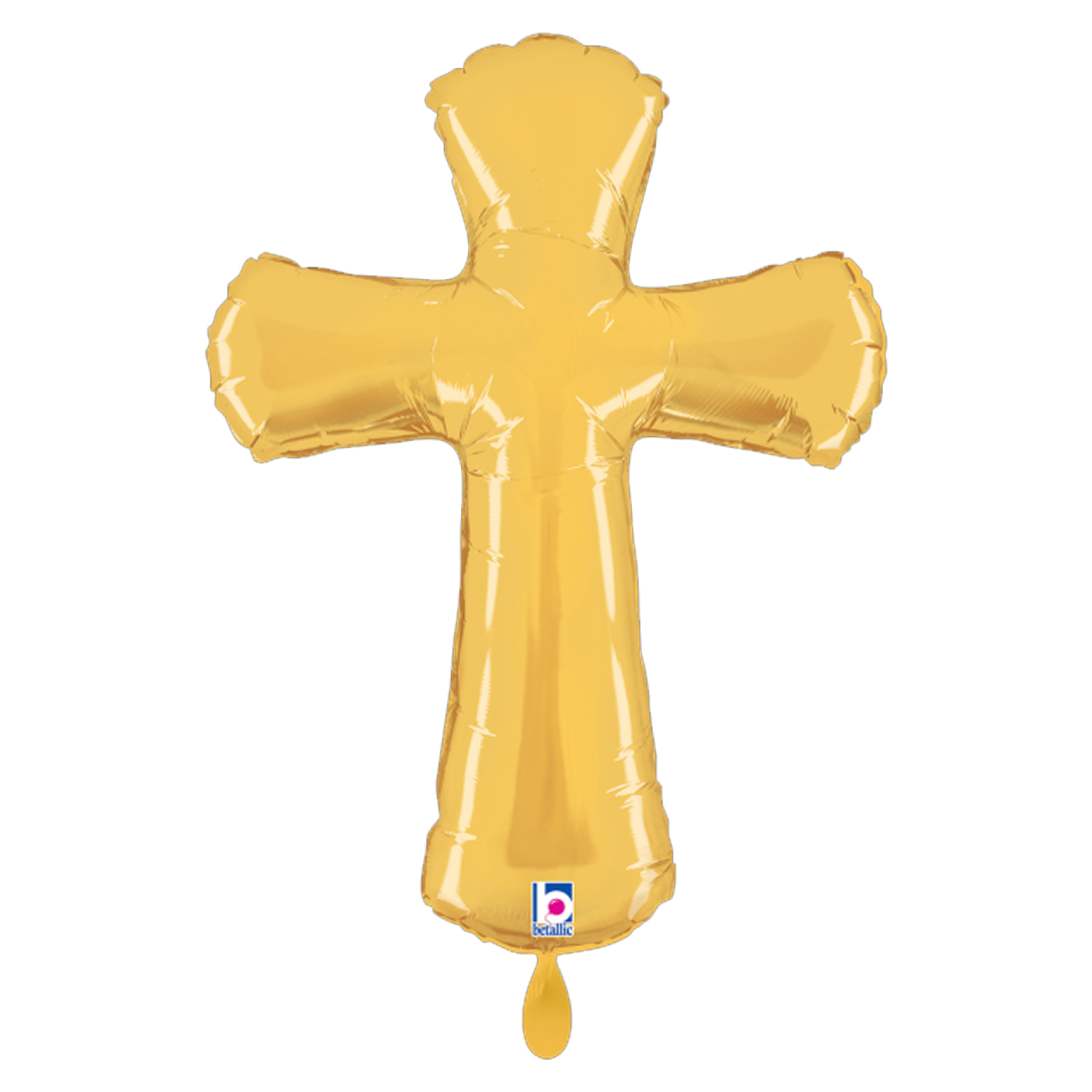 NEU Folienballon Goldenes Kreuz, 74x100cm