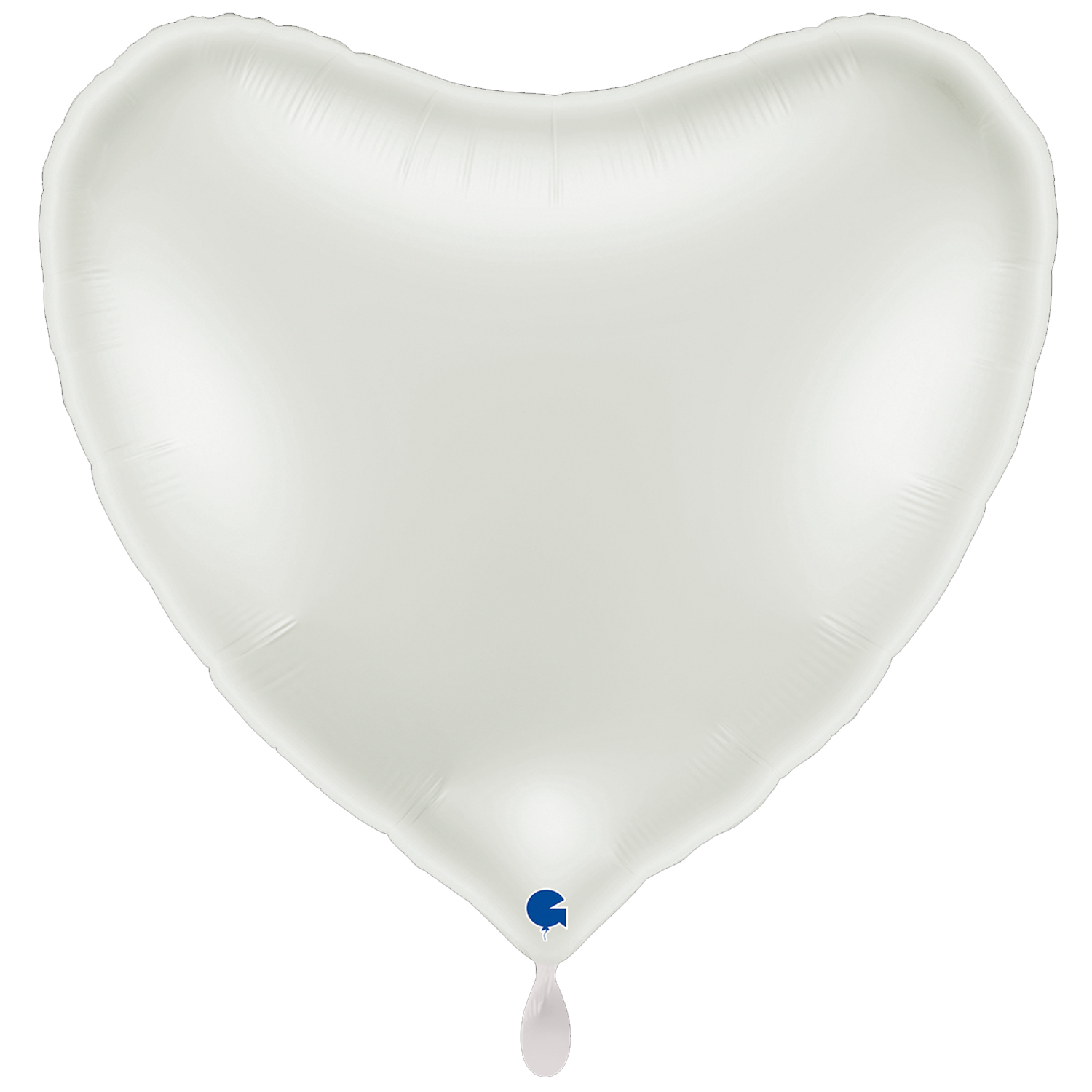 NEU Folienballon Riesen-Herzballon XXL, ca. 75x70cm, unifarben, wei