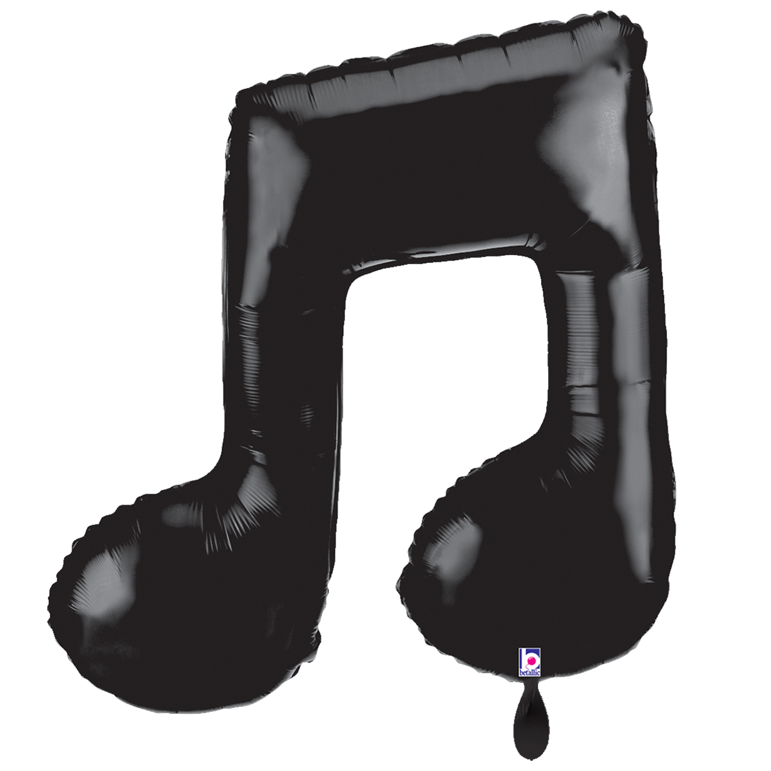 NEU Folienballon Musik-Note, schwarz, 66x68cm