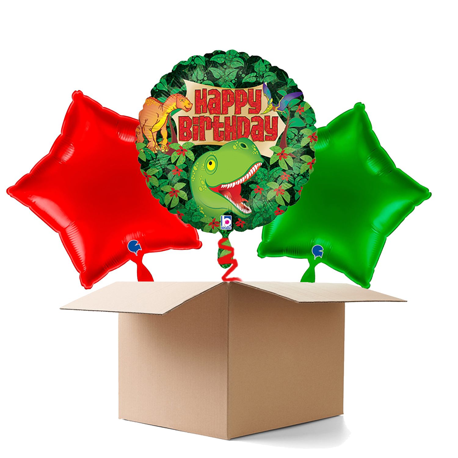 NEU Ballongre Dinosaurier Birthday, 35cm, 3 Ballons