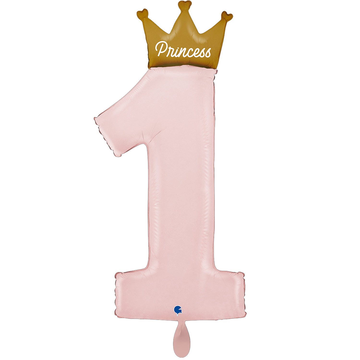 NEU Folienballon My first Birthday Princess, Zahl 1 mit Krone, rosa, 42x102cm