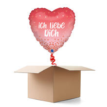 NEU Ballongre Herz Ich Liebe Dich, rosa, 36x36cm, 1 Ballon