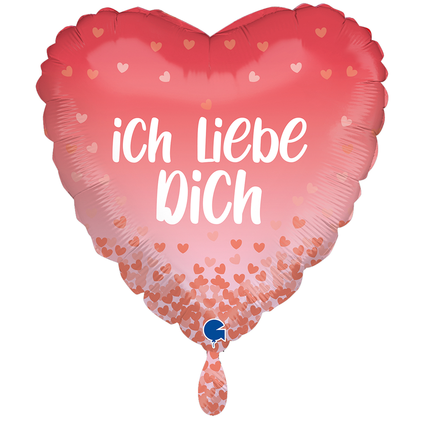 NEU Folienballon Herz Ich Liebe Dich, rosa, 36x36cm
