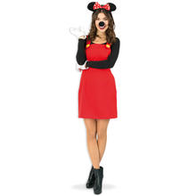 SALE Damen-Kostüm Latzrock rot, Gr. S, Mario-Minnie-Rock