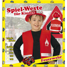 SALE Kinder-Weste Feuerwehr, rot, Gre 104