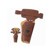 Cowboygrtel fr Kinder, 1 Tasche, braun, 90 cm
