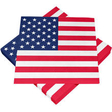 Servietten USA Flagge, 33x33 cm, 20 Stück