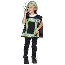 Kinder-Kostüm Feuerwehr Weste + Handy, Gr. 104