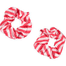 Scrunchies Haarband, rot-weiß, 2er-Set